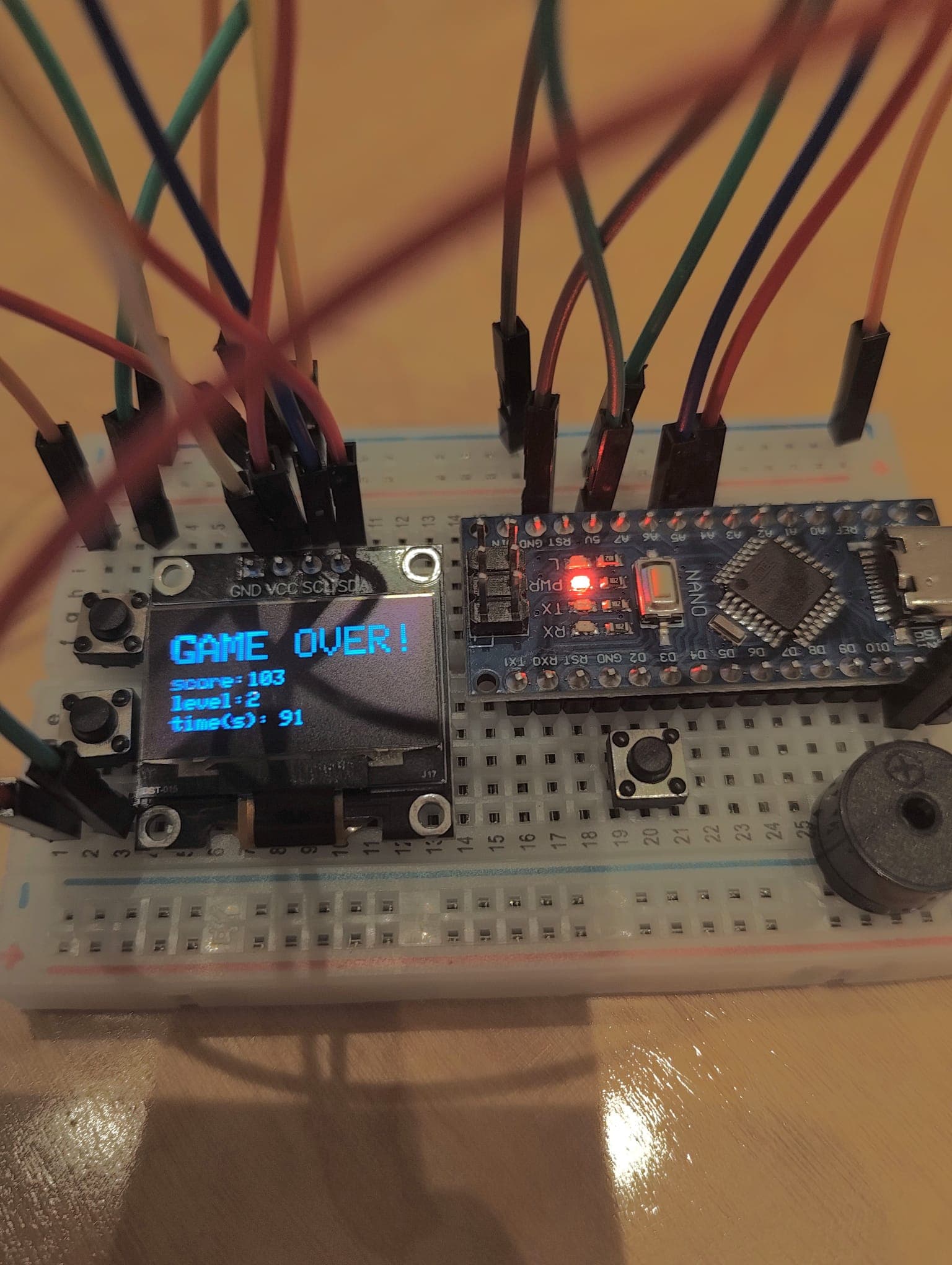 A simple breadboard circuit game created by one of my students